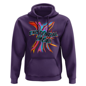 Mental Health Hoodie Existential Dread Liquid Melting Typography TS09 Purple Printyourwear