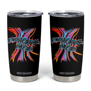 Mental Health Tumbler Cup Existential Dread Liquid Melting Typography TS09 Black Print Your Wear