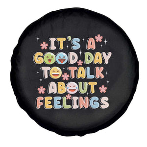 Mental Health Awareness Spare Tire Cover It's Good Day to Talk About Feelings Counselor Therapist TS09 Print Your Wear