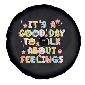 Mental Health Awareness Spare Tire Cover It's Good Day to Talk About Feelings Counselor Therapist TS09 Print Your Wear
