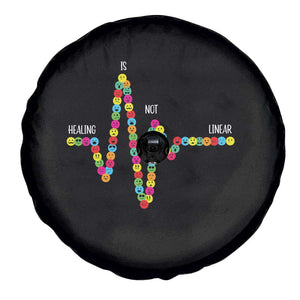 Mental Health Spare Tire Cover Healing Is Not Linear Emotion Faces TS09 Print Your Wear
