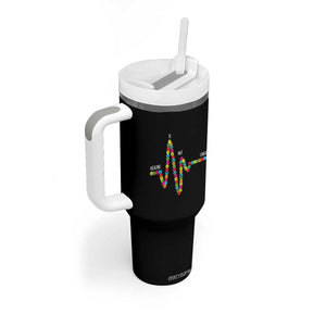 Mental Health Tumbler With Handle Healing Is Not Linear Emotion Faces TS09 Print Your Wear