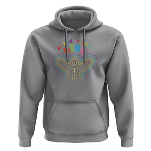 Mental Health Hoodie Be Kind To Your Mind Self Care Rainbow Skeleton TS09 Sport Gray Printyourwear
