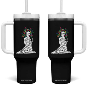 Mental Health Tumbler With Handle I Am Strong Good Beautiful Bright Talented Successful Enough TS09 One Size: 40 oz Black Print Your Wear
