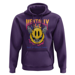 Mental Health Hoodie Mentally Ill But Totally Chill Emotion Faces TS09 Purple Printyourwear