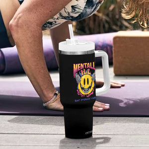 Mental Health Tumbler With Handle Mentally Ill But Totally Chill Emotion Faces TS09 Print Your Wear