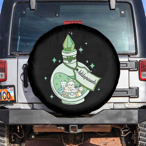 Mental Health Cat Lover Spare Tire Cover Antidepressants Cat Cute Pill TS09 No hole Black Print Your Wear
