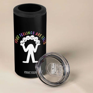 Your Feelings Are Valid Emotion Faces Mental Health 4 in 1 Can Cooler Tumbler TS09 Print Your Wear