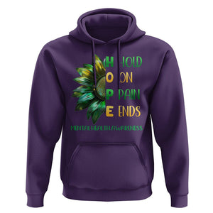 Mental Health Hoodie HOPE Hold On Pain Ends Suicide Prevention TS09 Purple Printyourwear