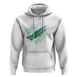Suicide Prevention Awareness Hoodie It's Okay If The Only Thing You Do Today Is Breathe Aesthetic Butterfly Mental Health TS09 White Printyourwear