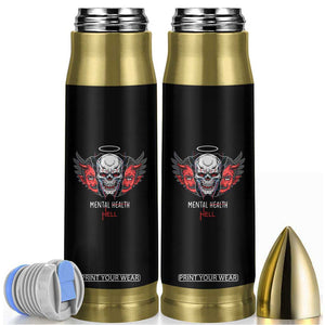 Mental Health Hell Satan Skull Bullet Tumbler TS09 Black Print Your Wear
