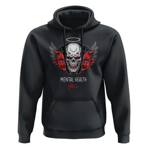 Mental Health Hell Satan Skull Hoodie TS09 Black Printyourwear