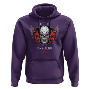 Mental Health Hell Satan Skull Hoodie TS09 Purple Printyourwear