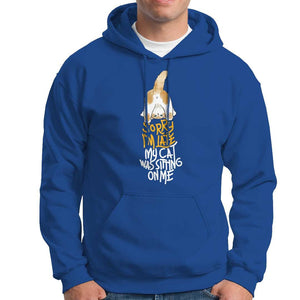 Cat Owner Hoodie Sorry I'm Late My Cat Was Sitting On Me TS09 Royal Blue Print Your Wear