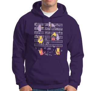Cat Lover Hoodie Cat Playing Musical Instrument TS09 Purple Print Your Wear