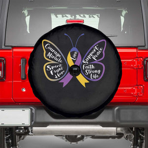 Fight Bladder Health And Cancer Awareness Butterfly Spare Tire Cover TS09 Black Print Your Wear