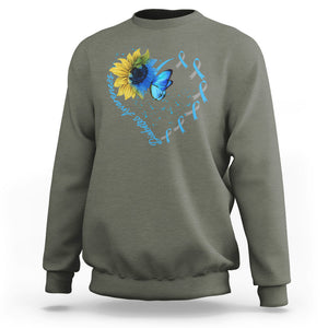 Diabetes Sunflower Shirt Type 1 Sweatshirt TS09 Military Green Printyourwear
