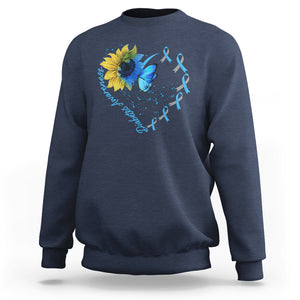 Diabetes Sunflower Shirt Type 1 Sweatshirt TS09 Navy Printyourwear