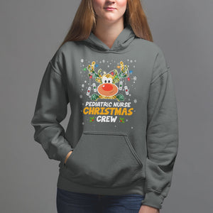 Pediatric Nurse Christmas Crew Cute Reindeer Light Hoodie TS09 Printyourwear