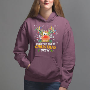 Pediatric Nurse Christmas Crew Cute Reindeer Light Hoodie TS09 Printyourwear