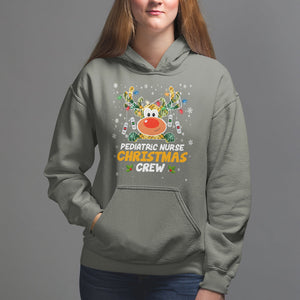 Pediatric Nurse Christmas Crew Cute Reindeer Light Hoodie TS09 Printyourwear