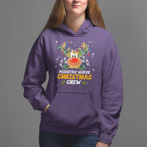 Pediatric Nurse Christmas Crew Cute Reindeer Light Hoodie TS09 Printyourwear