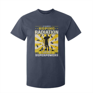 Chemotherapy Awareness T Shirt For Kid Radiation Gives Me Superpowers TS09 Navy Print Your Wear