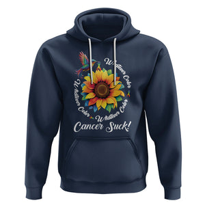 All Cancer Hoodie Whatever Color Cancer Sucks Fight Cancer Rainbow Ribbons Sunflower And Bird TS09 Navy Printyourwear