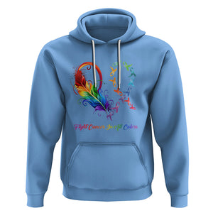 All Cancer Hoodie Fight Cancer In All Color Fighter Rainbow Ribbon TS09 Carolina Blue Printyourwear