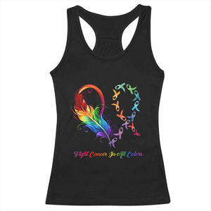 All Cancer Racerback Tank Top Fight Cancer In All Color Fighter Rainbow Ribbon TS09 Black Print Your Wear