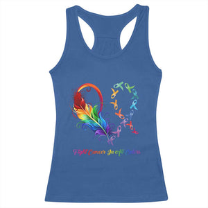All Cancer Racerback Tank Top Fight Cancer In All Color Fighter Rainbow Ribbon TS09 Royal Blue Print Your Wear