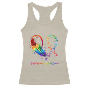 All Cancer Racerback Tank Top Fight Cancer In All Color Fighter Rainbow Ribbon TS09 Sand Print Your Wear