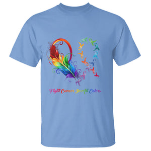 All Cancer T Shirt Fight Cancer In All Color Fighter Rainbow Ribbon TS09 Carolina Blue Printyourwear