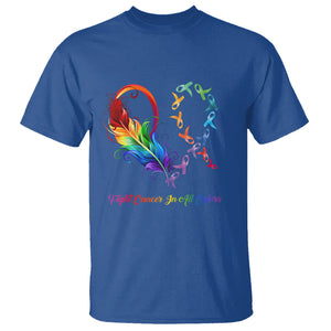 All Cancer T Shirt Fight Cancer In All Color Fighter Rainbow Ribbon TS09 Royal Blue Printyourwear