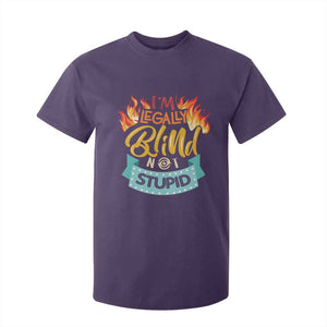 Blindness Visual Impairment T Shirt For Kid I'm Legally Blind Not Stupid TS09 Purple Print Your Wear