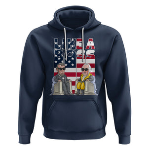 Presidents Day Hoodie Like A Boss Washington Lincoln Abe George US Flag TS09 Navy Printyourwear