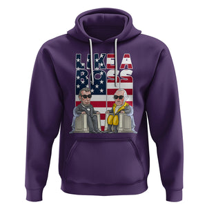 Presidents Day Hoodie Like A Boss Washington Lincoln Abe George US Flag TS09 Purple Printyourwear