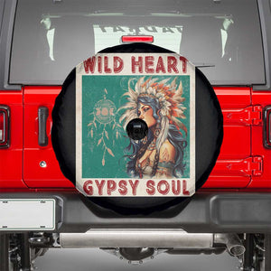 Native American Spare Tire Cover Wild Heart Gypsy Soul Women TS09 Black Print Your Wear