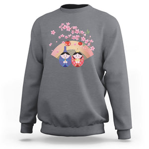 Hina Matsuri Sweatshirt Japanese Doll Festival Japan Girl's Day TS09 Charcoal Printyourwear