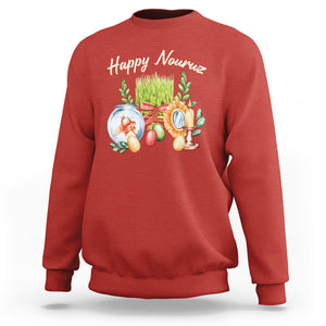 Happy Nowruz Sweatshirt Kurdistan & Pakistan And Iran New Year Haft-Seen TS09 Red Printyourwear