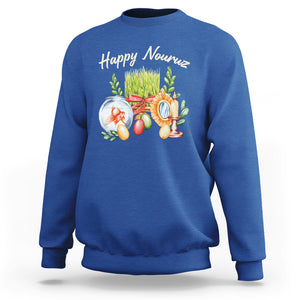 Happy Nowruz Sweatshirt Kurdistan & Pakistan And Iran New Year Haft-Seen TS09 Royal Blue Printyourwear