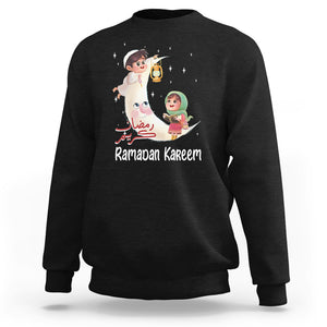 Cute KId Ramadan Kareem Mubarak Islam Sweatshirt TS09 Black Printyourwear