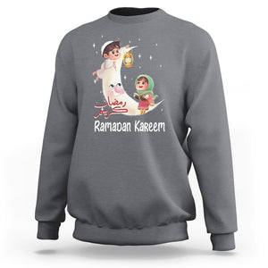 Cute KId Ramadan Kareem Mubarak Islam Sweatshirt TS09 Charcoal Printyourwear