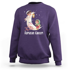 Cute KId Ramadan Kareem Mubarak Islam Sweatshirt TS09 Purple Printyourwear