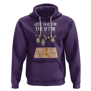 Ramadan Hoodie Just Here For The Iftar Islam Islamic TS09 Purple Printyourwear