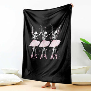 Funny Halloween Skeleton Ballet Dancing Ballerina Throw Blanket TS09 Print Your Wear
