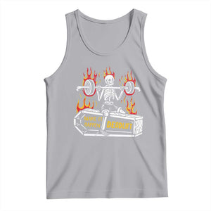 Halloween Gymer Tank Top Make It Happen Skeleton Deadlift Fitness Gym TS09 Athletic Heather Print Your Wear