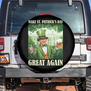 Funny Trump Make St. Patrick's Great Again Spare Tire Cover Shamrock Daddy's Home TS09 No hole Black Print Your Wear