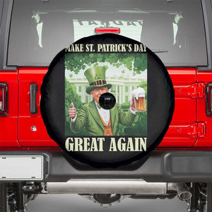 Funny Trump Make St. Patrick's Great Again Spare Tire Cover Shamrock Daddy's Home TS09 Black Print Your Wear