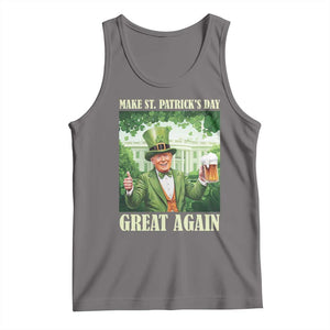 Funny Trump Make St. Patrick's Great Again Tank Top Shamrock Daddy's Home TS09 Deep Heather Print Your Wear